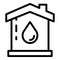Home water system icon, outline style