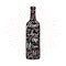 Home is where the wine is - lettering inside a wine bottle with ornament