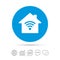 Home Wifi sign. Wi-fi symbol. Wireless Network.