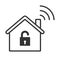 Home wifi unlock icon. smart home