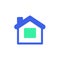 Home with window icon vector