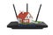 Home Wireless Network Concept. Cottage House with Modern WiFi Router. 3d Rendering