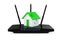 Home Wireless Network Concept. House with Modern WiFi Router. 3d Rendering