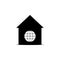 Home, world icon on white background. Can be used for web, logo, mobile app, UI UX