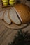 Homebaked bread. Homemade baking. Bran bread. Healthy diet.