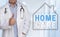 Homecare concept and doctor with thumbs up