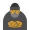 Homeless isolated. Beggars, Poor. hobo Vector illustration