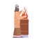 Homeless man or unemployed beggar in rags, flat vector illustration isolated.