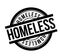 Homeless rubber stamp