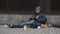Homeless using smartphone