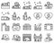 Homeless vector icon set 3, line style