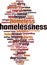 Homelessness word cloud