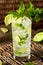 Homemade Alcoholic Mojito with LIme