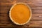 Homemade american traditional pumpkin pie Autumn food background