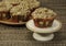 Homemade Apple Crisp Muffins Closeup