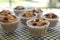 Homemade apricot chocolate chip almond slice muffins