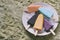 Homemade assorted flavors and colors of frozen yogurt or icecream popsicles from fruits. Summer ice dessert. Healthy food. Copy s