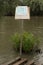 Homemade authentic sign on the bank of the Danube River in front of a farm that it is possible to buy home-made wine here.