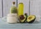Homemade avocado spa with natural ingredients