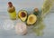 Homemade avocado spa with natural ingredients