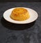 Homemade baked flan made from egg and milk pudding. creme brÃ»lÃ©e