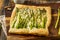 Homemade Baked Puff Pastry Asparagus Tart