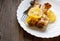 Homemade baklava dessert on a plate