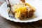 Homemade baklava dessert on a plate