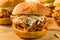 Homemade Barbecue Pulled Chicken Sliders