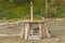 Homemade Beach Shelter on the Coast