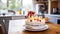 Homemade birthday cake in the English countryside house, cottage kitchen food and holiday baking recipe