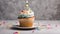 Homemade Birthday cupcake on isolated Background