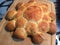 Homemade bread, flower shaped for mother\'s day