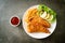 Homemade Breaded Weiner Schnitzel with Potato Chips