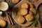 Homemade Brown Gingersnap Cookies