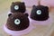 Homemade Brown Teddy Bear`s Head Chocolate Chiffon Cake