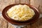 Homemade Cacio e pepe pasta is the original mac and cheese closeup in the plate. Horizontal