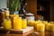 homemade candles made from beeswax in a kitchen