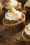 Homemade Carrot Cupcakes with Cream Cheese Frosting