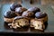 Homemade Chestnut Paste Cookies Covered with Chocolate