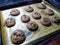 Homemade chewy darkchocolate chunk cookies