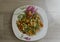 Homemade chickpea salad, healthy and vegetarian