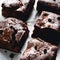 Homemade chocolate brownies square crop