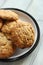 Homemade chocolate and nut cookies