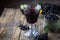 Homemade chokeberry wine or liqueur