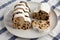 Homemade Christmas Stollen Bread on a Plate, side view