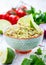 Homemade classic guacamole