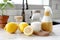 homemade cleaning product recipe with ingredients and step-by-step instructions