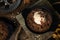 Homemade comfort food, giant skillet cookie with chocolate chips and ice cream