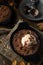 Homemade comfort food, giant skillet cookie with chocolate chips and ice cream